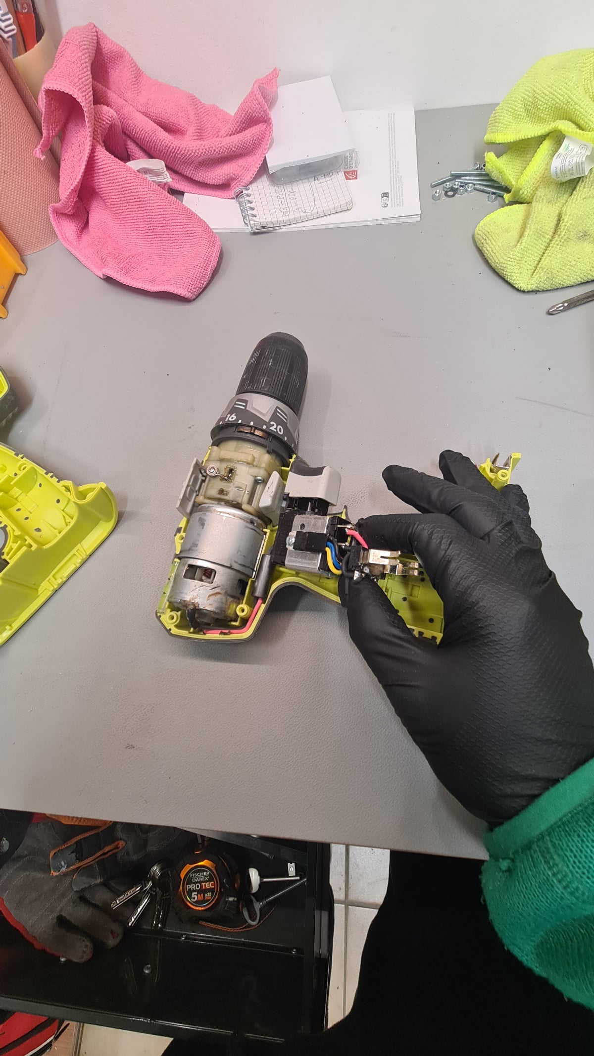 remplacement de l'interrupteur sur perceuse